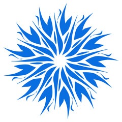 Blue color ethnic mandala patern design illustration. Perfect for logos, icons, stickers, tattoos, design elements for websites, advertisements and more.

