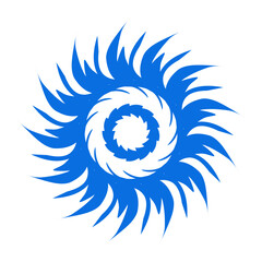 Blue color ethnic mandala patern design illustration. Perfect for logos, icons, stickers, tattoos, design elements for websites, advertisements and more.
