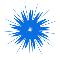 Fototapeta premium Blue color ethnic mandala patern design illustration. Perfect for logos, icons, stickers, tattoos, design elements for websites, advertisements and more. 