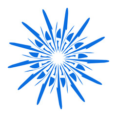 Blue color ethnic mandala patern design illustration. Perfect for logos, icons, stickers, tattoos, design elements for websites, advertisements and more.
