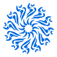 Blue color ethnic mandala patern design illustration. Perfect for logos, icons, stickers, tattoos, design elements for websites, advertisements and more.
