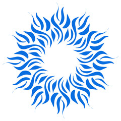 Blue color ethnic mandala patern design illustration. Perfect for logos, icons, stickers, tattoos, design elements for websites, advertisements and more.
