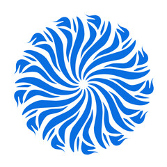 Blue color ethnic mandala patern design illustration. Perfect for logos, icons, stickers, tattoos, design elements for websites, advertisements and more.
