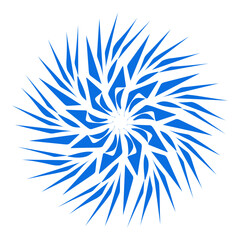 Fototapeta premium Blue color ethnic mandala patern design illustration. Perfect for logos, icons, stickers, tattoos, design elements for websites, advertisements and more. 