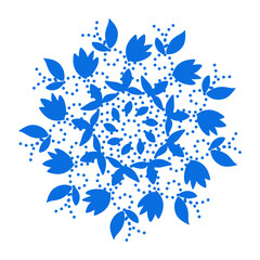 Naklejka premium Blue color ethnic mandala patern design illustration. Perfect for logos, icons, stickers, tattoos, design elements for websites, advertisements and more. 