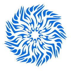 Blue color ethnic mandala patern design illustration. Perfect for logos, icons, stickers, tattoos, design elements for websites, advertisements and more.
