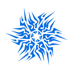 Fototapeta premium Blue color ethnic mandala patern design illustration. Perfect for logos, icons, stickers, tattoos, design elements for websites, advertisements and more. 