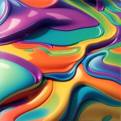 multicolored liquid plastic background generated ai