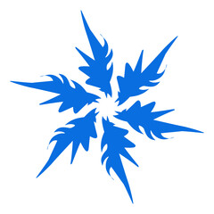 Blue color ethnic mandala patern design illustration. Perfect for logos, icons, stickers, tattoos, design elements for websites, advertisements and more.