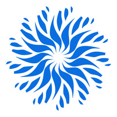 Obraz premium Blue color ethnic mandala patern design illustration. Perfect for logos, icons, stickers, tattoos, design elements for websites, advertisements and more.