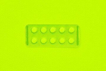 Monochromatic Color Tablet Blister Sheet