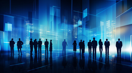 Bright Blue Business Background