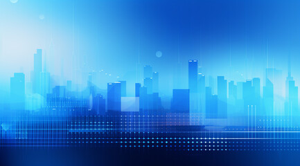 Obraz premium Bright Blue Business Background