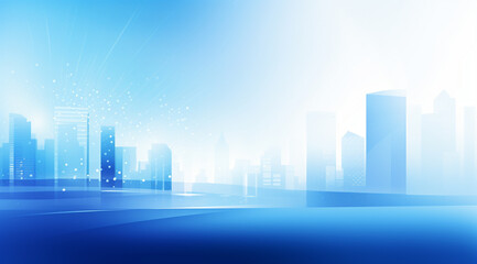 Fototapeta premium Bright Blue Business Background