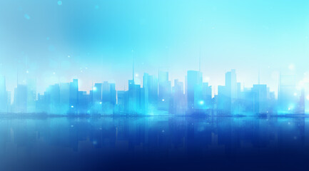 Bright Blue Business Background