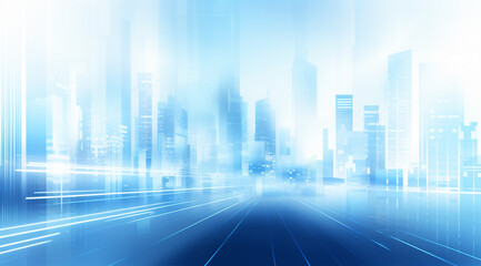 Bright Blue Business Background