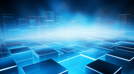 Obraz premium Bright Blue Business Background