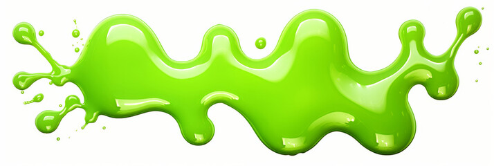 Obraz premium green slime splat. Halloween dripped goo splash