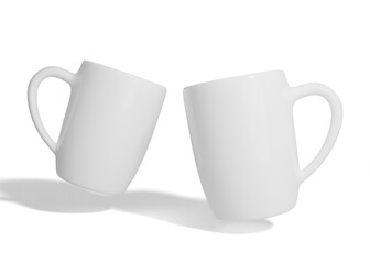Tow white mug mockup