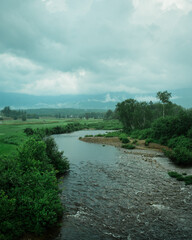 The Ammonoosuc River on a rainy afternoon, Bretton Woods, New Hampshire