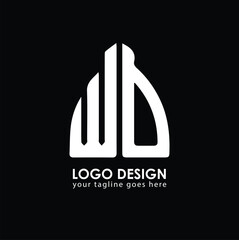 Obraz na płótnie Canvas WB WB Logo Design, Creative Minimal Letter WB WB Monogram