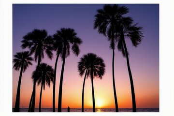 Obraz premium sunset on the beach