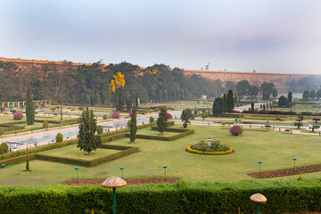 KRS Brindavan Gardens in Karnakata, India