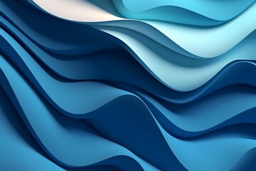 Obraz premium Abstract wavy background with blue waves.