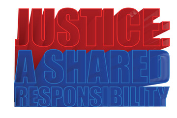 3D Text Design About World Day for International Justice Quotes