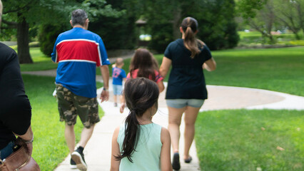 Fototapeta premium group of people running in park