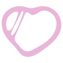 Pastel Heart Shape. Love Illustration. Hand Drawn Design for Valentines day Card. Web Icon, Symbol, Sign. Romantic Wedding Invitation. Art Sketch. Color Pastel Graphic Drawing Isolated on White.