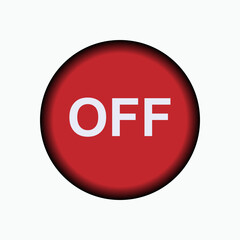 Off Button Icon. Symbol to Shut Down Tool - Vector.     