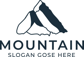 This Mountain logo is an original vector file created by Adobe Illustrator. Illustrator logos are vectors, so they can be easily resized and they will maintain the same high quality.