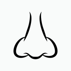 Nose Icon. Aroma, Smell Element Symbol.
