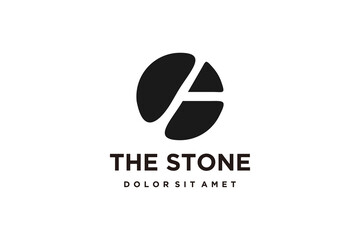 Brick stone logo design stonework construction icon symbol