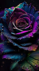 photo_of_a_beaut_Red rose flower water splash Generate Ai generative by ai