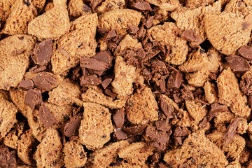 Crunched up Milk Chocolate Chip Cookies make a delicious snack
