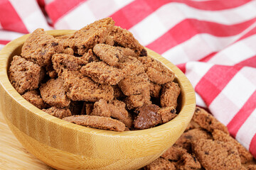 Crunched up Milk Chocolate Chip Cookies make a delicious snack