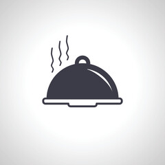 restaurant cloche icon. Food cloche icon.
