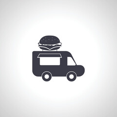 Food truck logo icon. foodtruck kitchen street icon