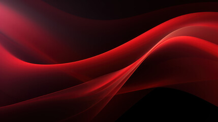 Red Abstract Glowing Gradient Layers, Generative AI.