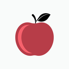 Red Apple Icon. Diet, Fresh Fruit Symbol.