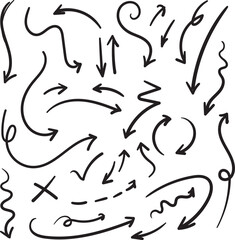 Hand drawn arrow set