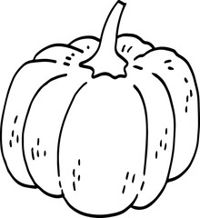 hand drawn Halloween pumpkin illustration isolated on white background.