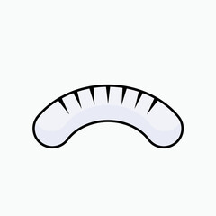 Sausage Grilled Icon. One of Outdoor Party Menu, Meal Symbol - Vector.     