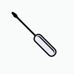 Screwdriver Icon. Repair Tool Symbol - Vector.     