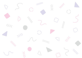 手描きのレトロな幾何学模様の背景（デコボコの線）