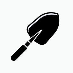 Shovel Icon. Gardening Tool, Trowel Symbol - Vector.