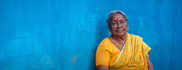 Indian Old Women Images. Portrait of indian old women Looking to the camera. Aged Old indian hindu...