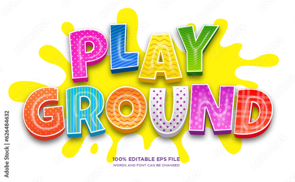 Poster playground 3d editable text style effect